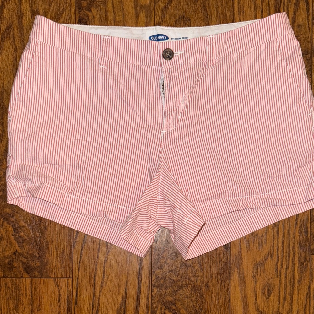 Old Navy Women's red Striped Shorts